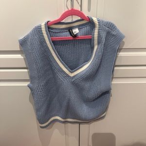 H&M light blue sweater vest